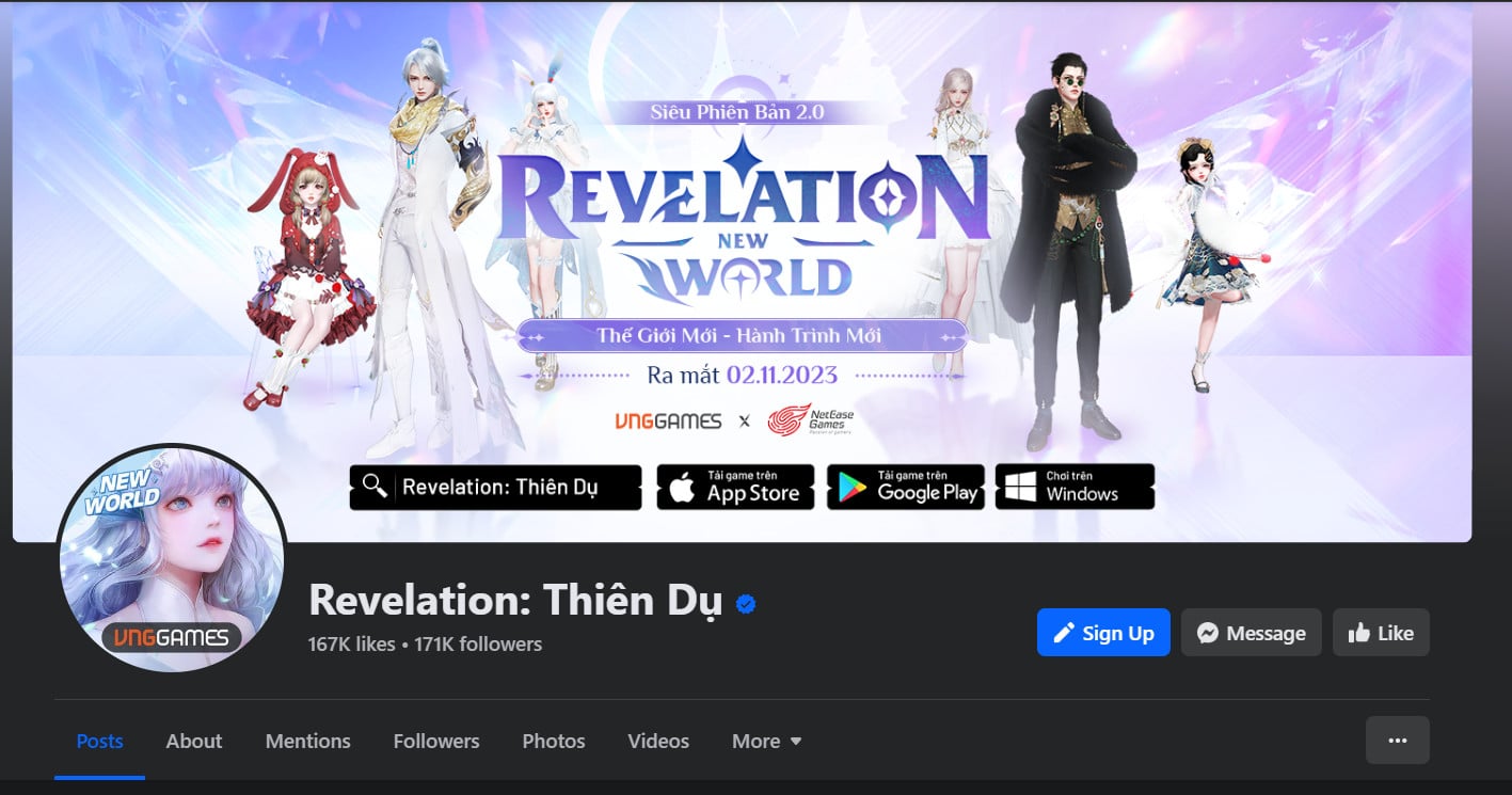 Fanpage Revelation Thiên Dụ