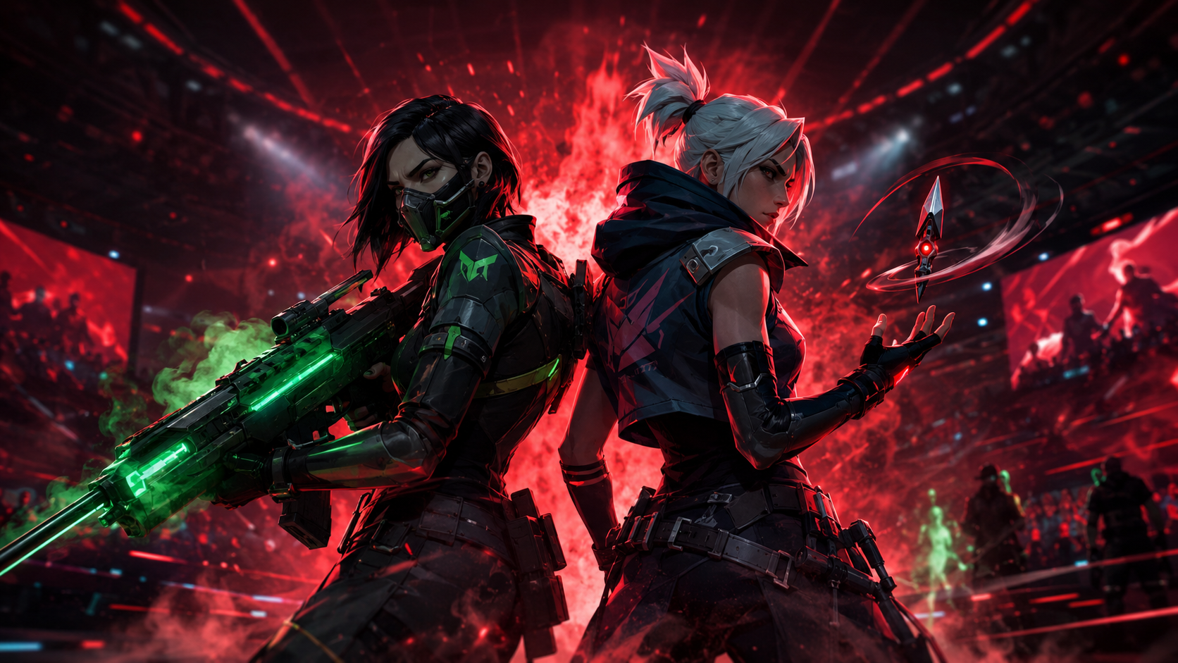 VCT Pacific Finals — minh hoạ tactical Valorant agents at esports tournament cinematic 3D style
