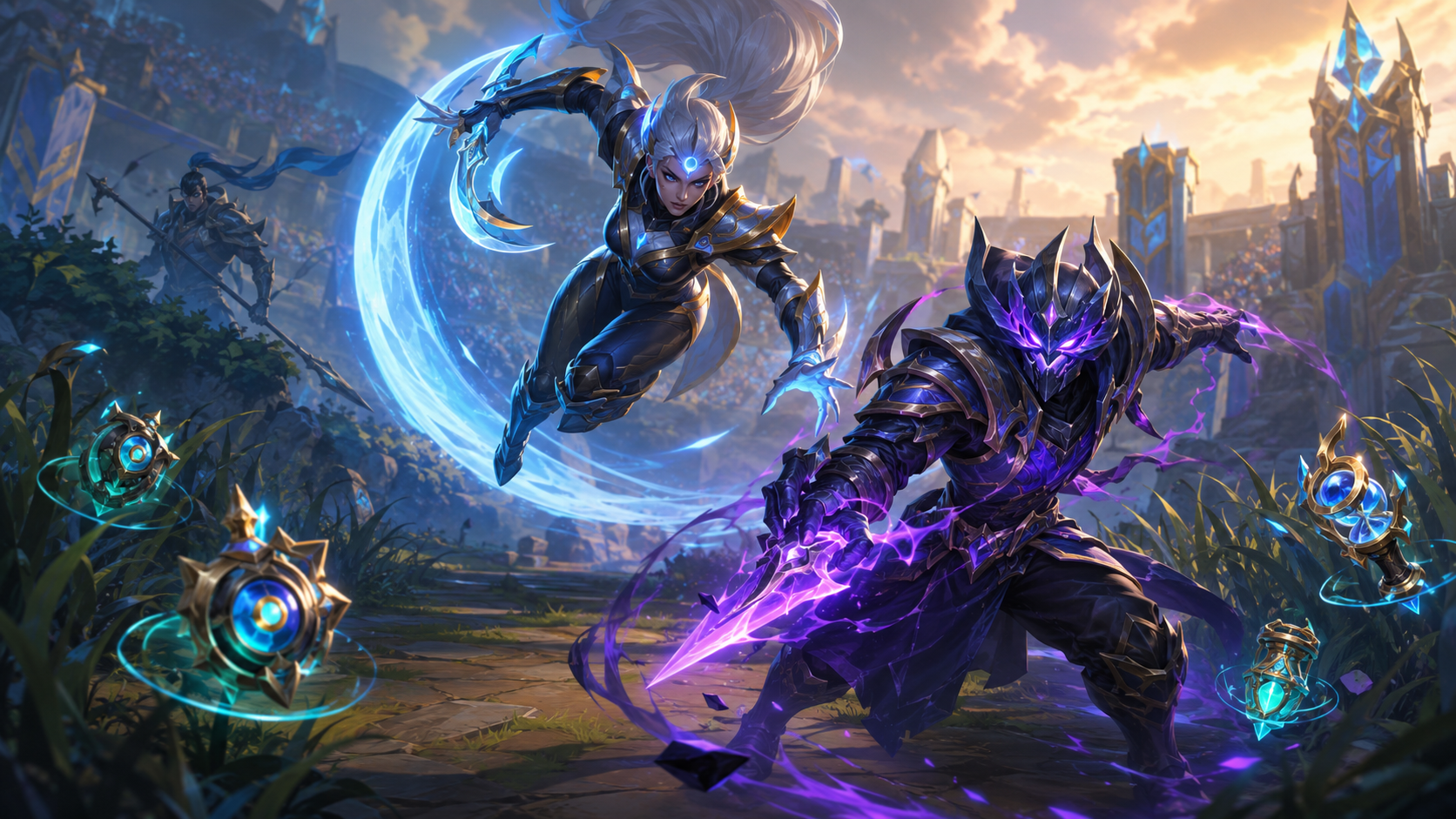 Minh hoạ Liên Minh Huyền Thoại Patch 26.11 — Diana và Kassadin trên Summoner Rift với hệ Hỗ Trợ thay đổi, AP Xin Zhao bị nerf